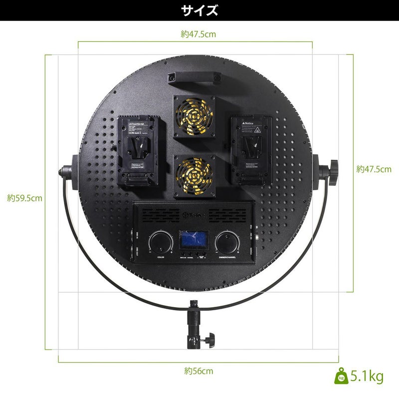 LEDパネルライトポライトラウンドS200Bサイズ