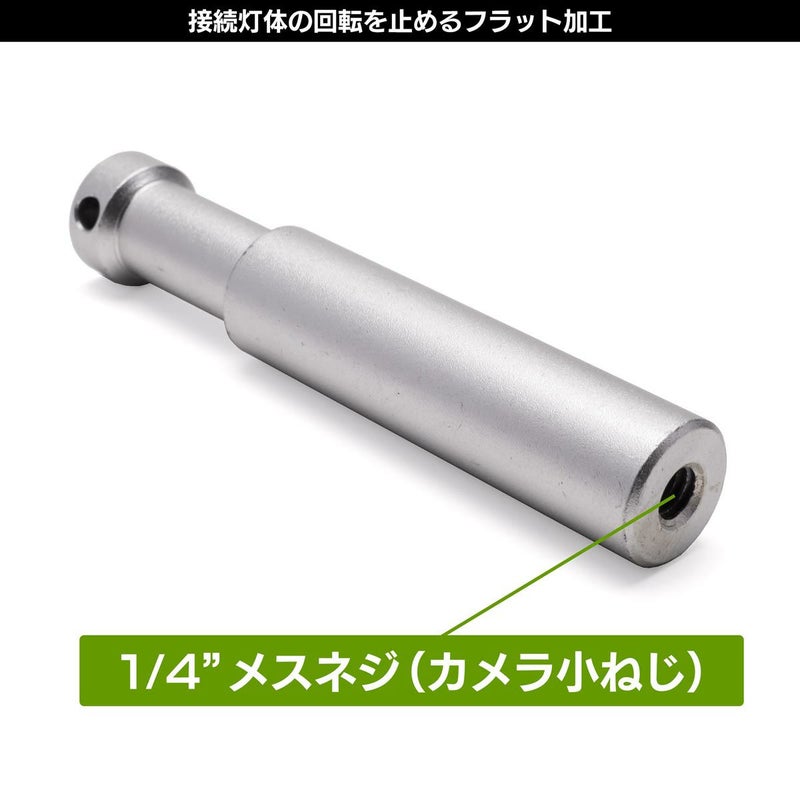 底面に1/4"メスネジ（カメラ小ねじ）の付いたアルミ製軽量16mmダボMC-1064