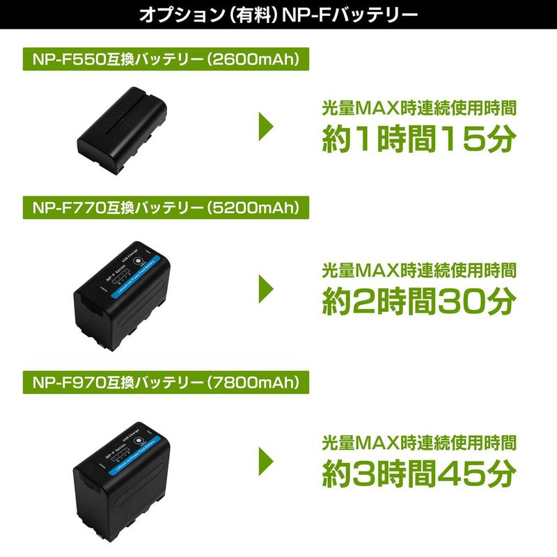 LEDビデオライトポライトスクエア15Bmini_オプションバッテリー